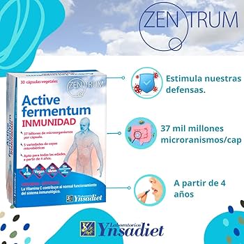 Probiotico Zentrum Active Fermentun Probiótico Defensas 30 Cápsulas