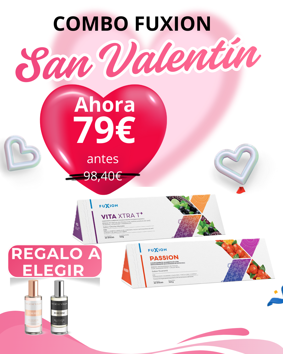 combo Fuxion energia y pasion