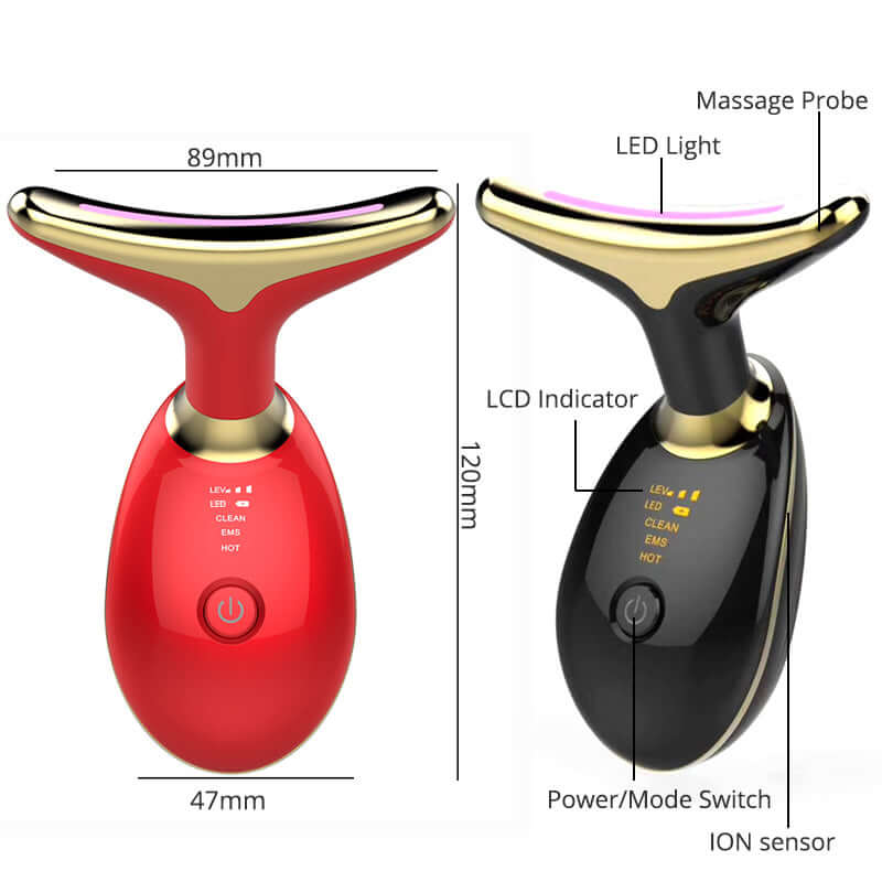 EMS-masajeador térmico estiramiento de rostro y de cuello