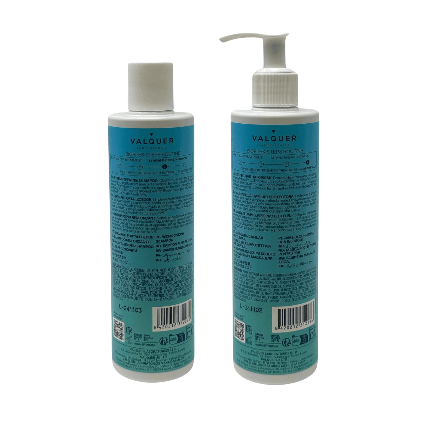 Pack Bioplex Nº3 y Nº4 - Champú Fortalecedor y Mascarilla Protectora - 575 ml