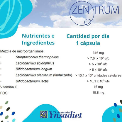 Probiotico Zentrum Active Fermentun Probiótico Defensas 30 Cápsulas