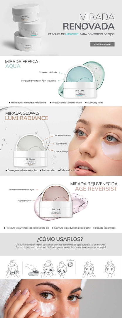 Dr. C. Mirada Rejuvenecida Parches de Hidrogel contorno de los ojos ¡NOVEDAD!