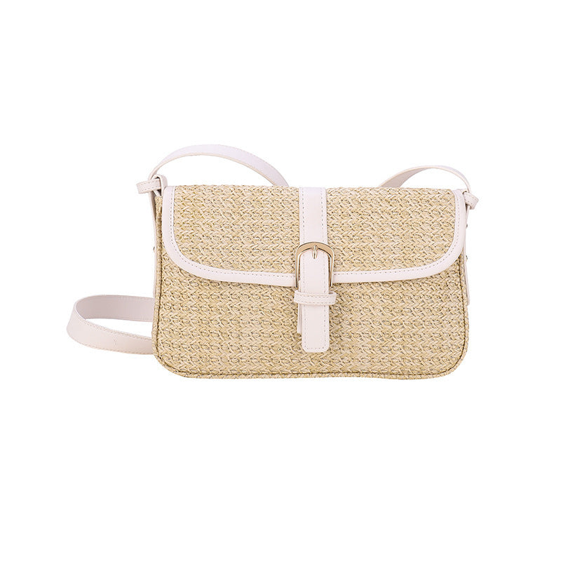 Bolso bandolera de paja de verano de moda para mujer