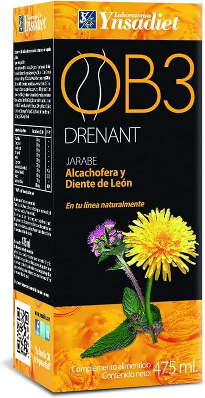 OB3 Jarabe 0% Azucar 475ml Ynsadiet