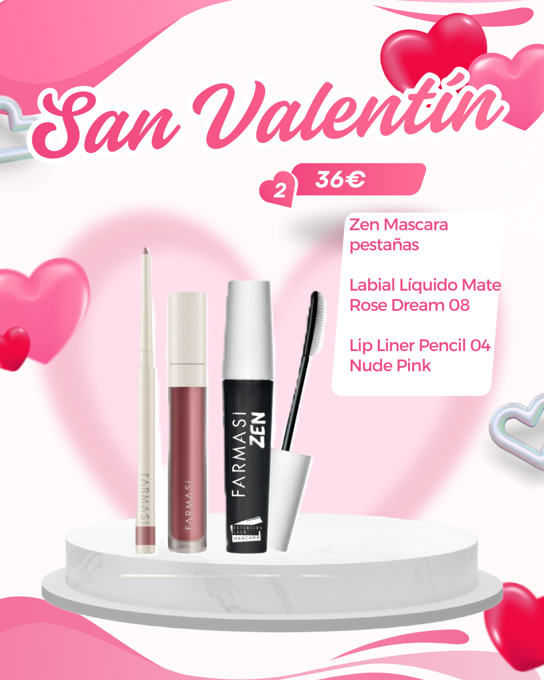 💝 Cofre VIP San Valentín - Set Maquillaje Premium