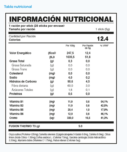 Thermo T3 Suplemento Termogénico Fuxion - Tés y Café Verde