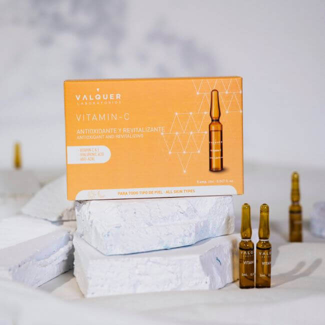 Pack Facial Vitamina C y Ácido Hialurónico - Serum 30 ml y Ampollas 5 x 2 ml