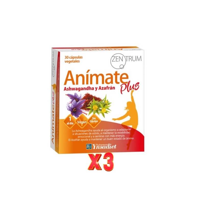 Animate Plus 30 Caps con Ashwagandha  Zentrum- Ynsadiet