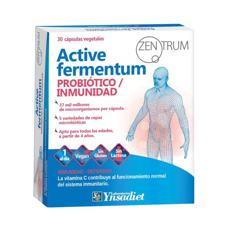 Probiotico Zentrum Active Fermentun Probiótico Defensas 30 Cápsulas