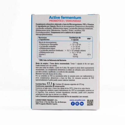 Probiotico Zentrum Active Fermentun Probiótico Defensas 30 Cápsulas